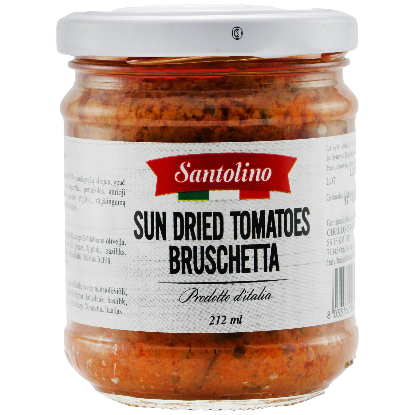 Santolino Bruschettа Sun Dried Tomatoes 212ml