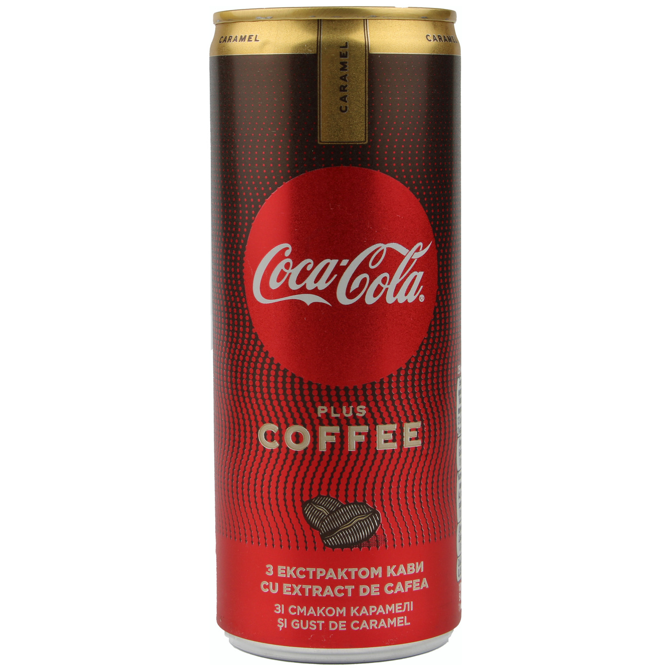 Напій сильногазований Coca-Cola Plus Coffee з екстрактом кави зі смаком карамелі 250мл