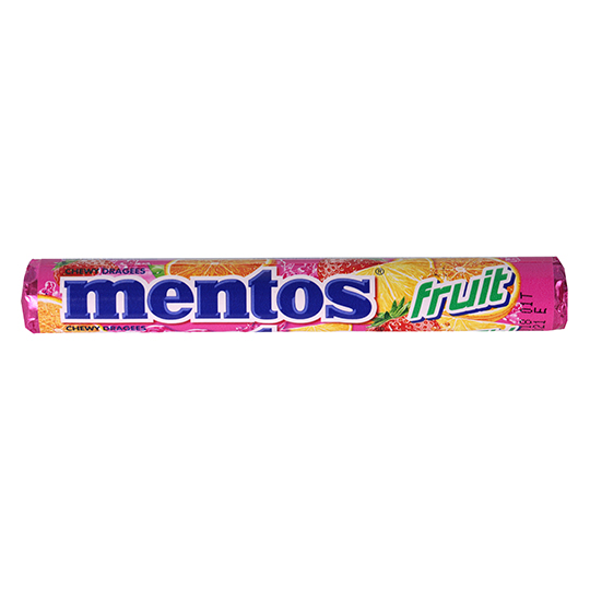 Драже Mentos с фруктовым вкусом жевательные 37г