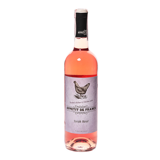 Appetit De France Syrah Rose pink dry wine 12,5% 0,75l