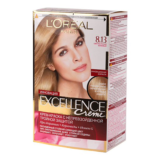 Крем-фарба для волосся L`Oreal Excellence Creme №8.13 Світло-русявий бежевий