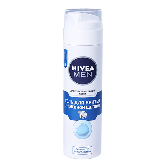 Гель Nivea Men для бритья 3-дневной щетины для чувствительной кожи 200мл