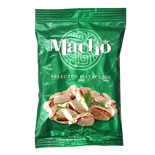 Macho Selected Roasted Salted Pistachios 125g