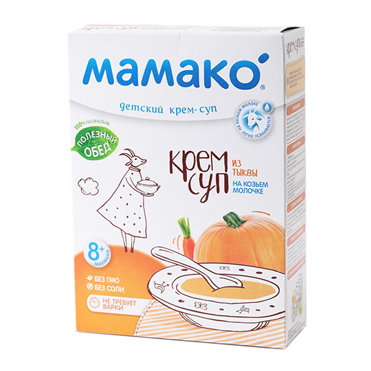 Крем-суп на козиному молоці Мамако з гарбуза для дітей з 8 місяців 150г
