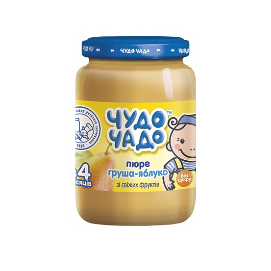Chudo Chado pear apple puree without sugar for children from 4 months 170g