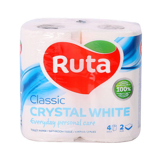 Ruta Crystal Toilet Paper White 4pcs