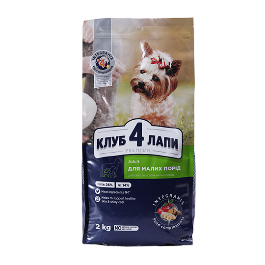 Club 4 Paws Premium dry pet food for adult dogs of small breeds 2kg