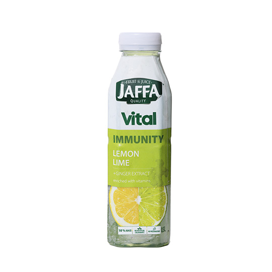 Напій Jaffa Vital Імунітет лимон-лайм з екстрактом імбиру та вітамінами сокомісткий 500мл