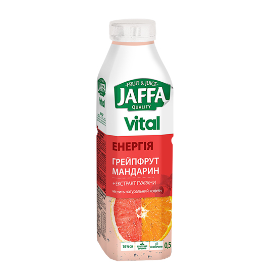 Jaffa Vital Energy Grapefruit-Tangerine-Guarana beverage with juice 500ml
