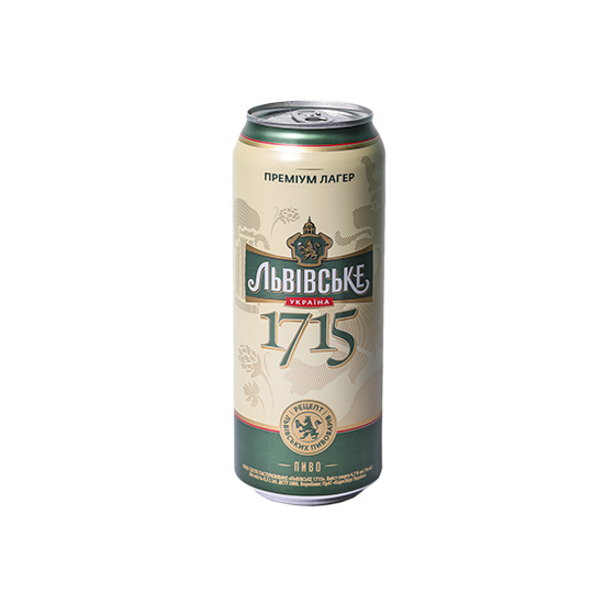 Пиво Львовское 1715 светлое 4,7% 0,5л