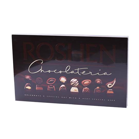 Набір цукерок Roshen Chocolateria шоколадні та пралінові з начинками 194г