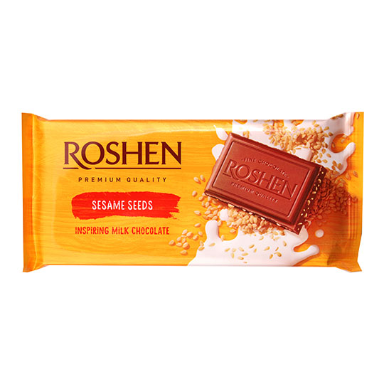 Шоколад Roshen молочний з сезамом 90г