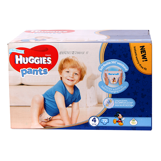 Подгузники-трусики Huggies для мальчиков 4 9-14кг 72шт/уп