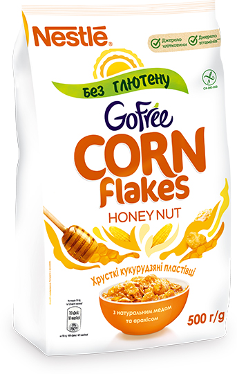 Nestlé HONEY NUT CORN FLAKES gluten free cereal 500g