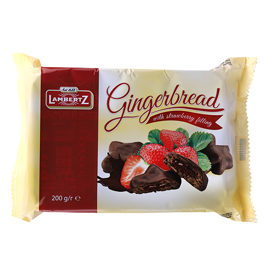 Lambertz with strawberry filling gingerbread 200g