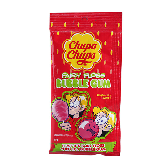 Жувальна гумкa Chupa Chups Bubbly зі смаком полуниці 11г
