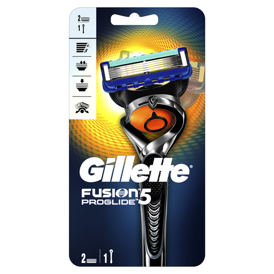 Gillette Fusion5 ProGlide Flexball Razor with 2 Replaceable Cartridges