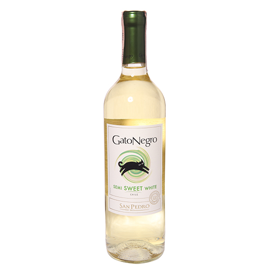 Gato Negro white semi-sweet wine 12% 0,75l