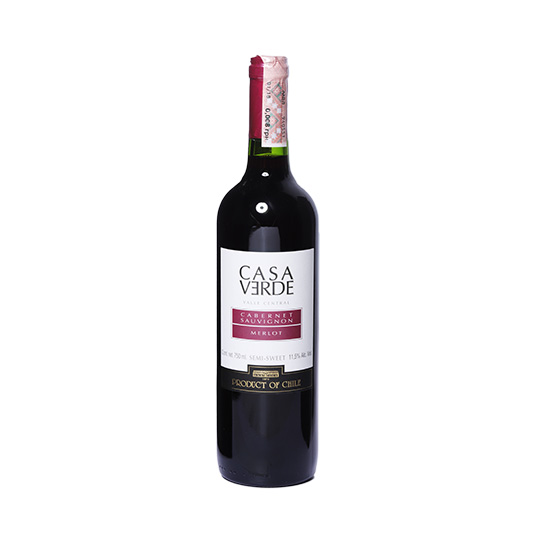 Вино Casa Verde Каберне Совіньйон-Мерло червоне напівсолодке 12% 0,75л