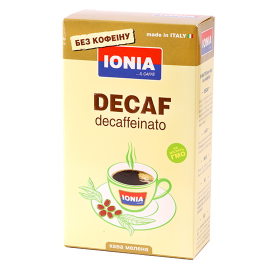 Кава Ionia Decaf натуральна смажена мелена без кофеїну 250г