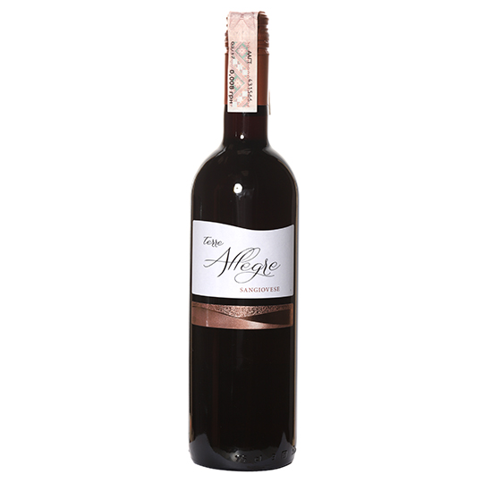 Вино Terre Allegre Sangiovese красное сухое 12% 0,75л