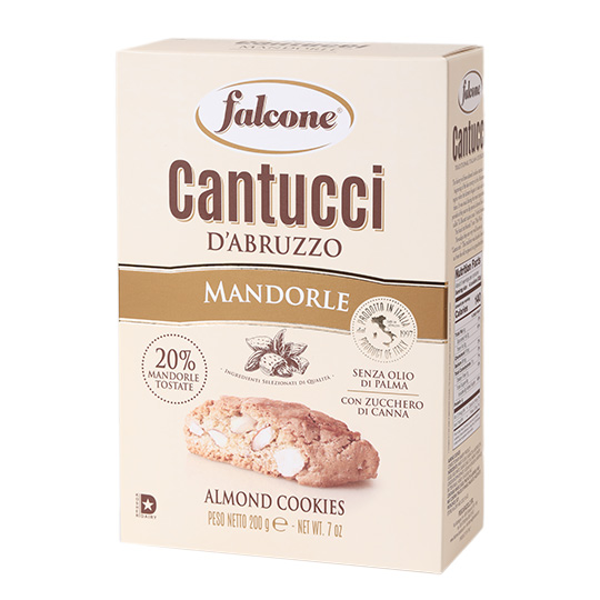 Печенье Falcone Cantucci с ядрами ореха миндаля 200г