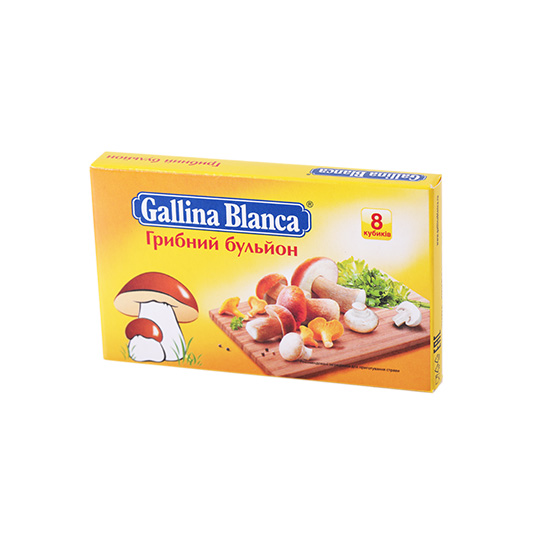 Broth Gallina Blanca mushrooms 8x10g