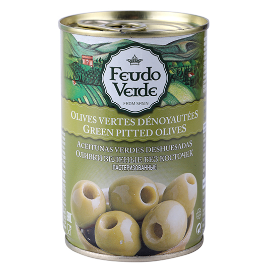 Оливки Feudo Verde зелені без кісточки 300г