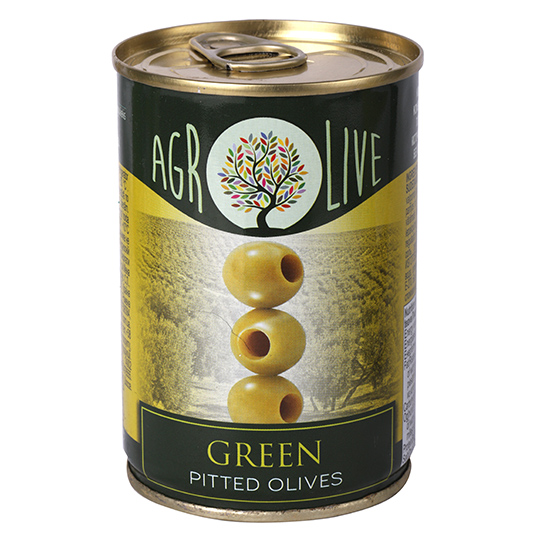 Оливки Agrolive зелені без кісточки 292мл з/б