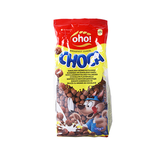 Сухий сніданок Oho Choca кульки зі смаком шоколаду 175г