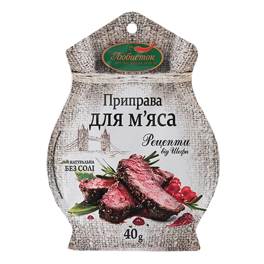 Lyubystok Chef's Recipes without Salt for Meat Seasoning 40g