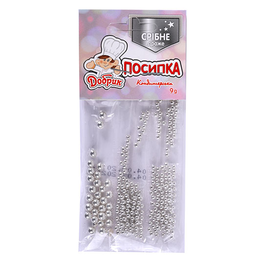 Dobrik Sprinkle confectionery silver dragee 9g