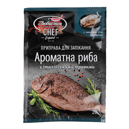 Lyubystok Aromatic Fish with Italian Herbs for Baking Seasoning 20g