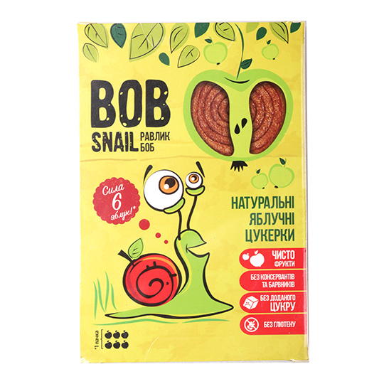 Bob Snail Natural Apple Candies 60g