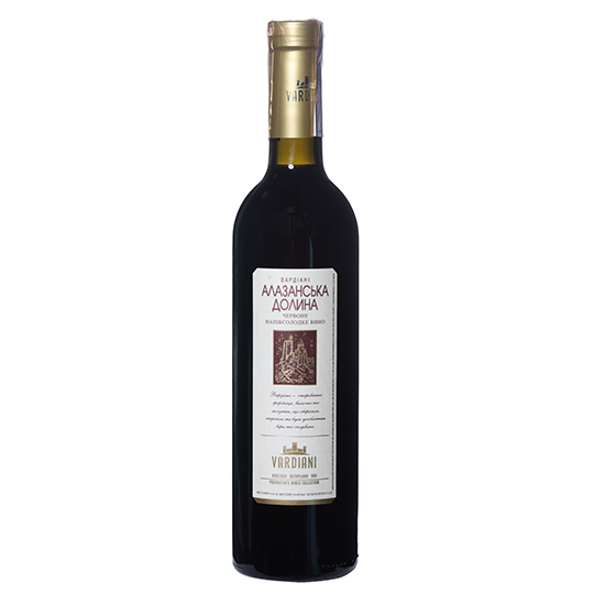 Вино Vardiani Алазанская долина красное полусладкое 9-13% 0,75л