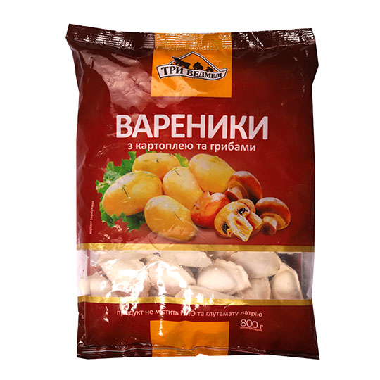 Three Bears Varenyky with potato and mushrooms 800g