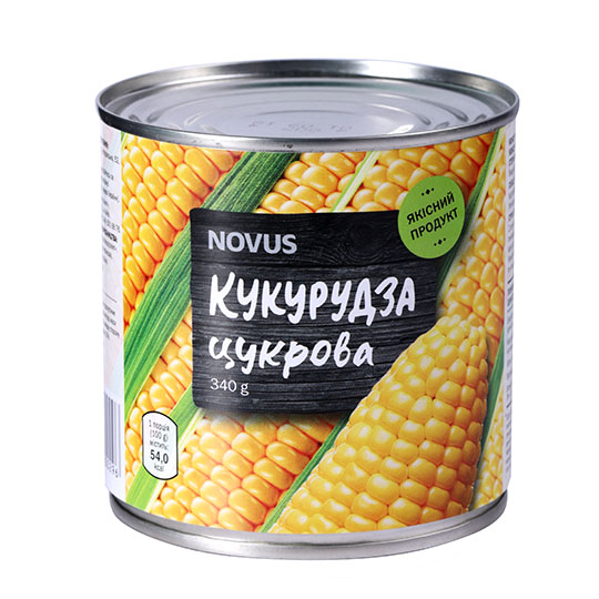 Sugar Corn Novus Sterilized Canned 340g