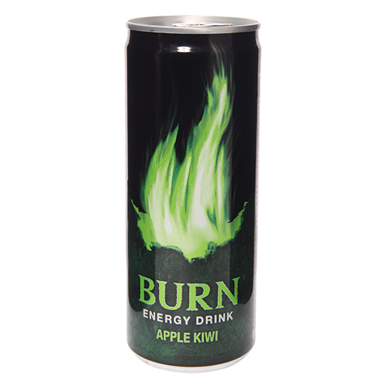 Напій Burn Яблуко та Ківі безалкогольний енергетичний 250мл