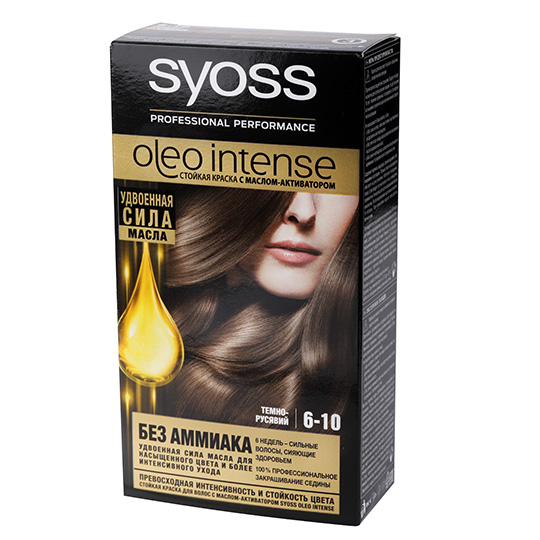 Фарба SYOSS Oleo Intense 6-10 Темно-Русявий для волосся без аміаку 115мл