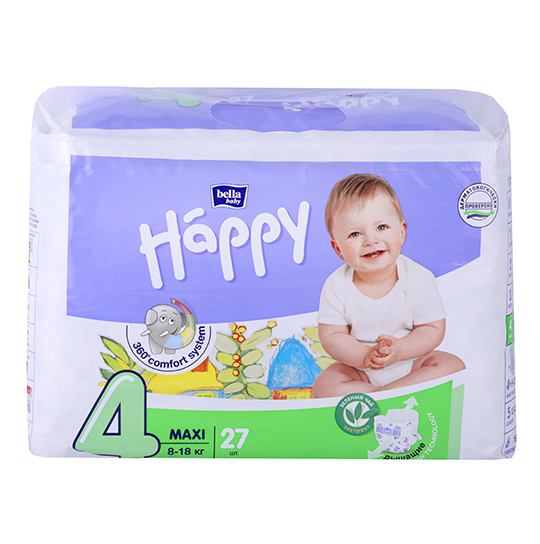 Підгузники Bella baby Happy 4 maxi 8-18кг 27шт