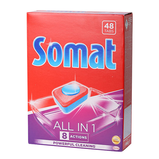 Таблетки Somat All in 1 для посудомоечной машины 48шт