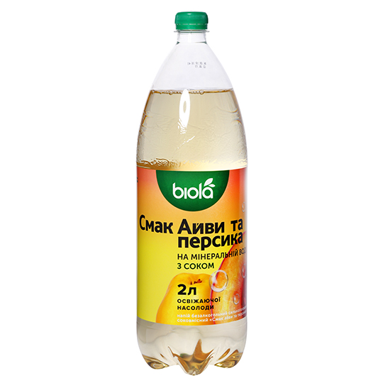 Напиток сильногазированый Biola со вкусом айвы и персика 2л
