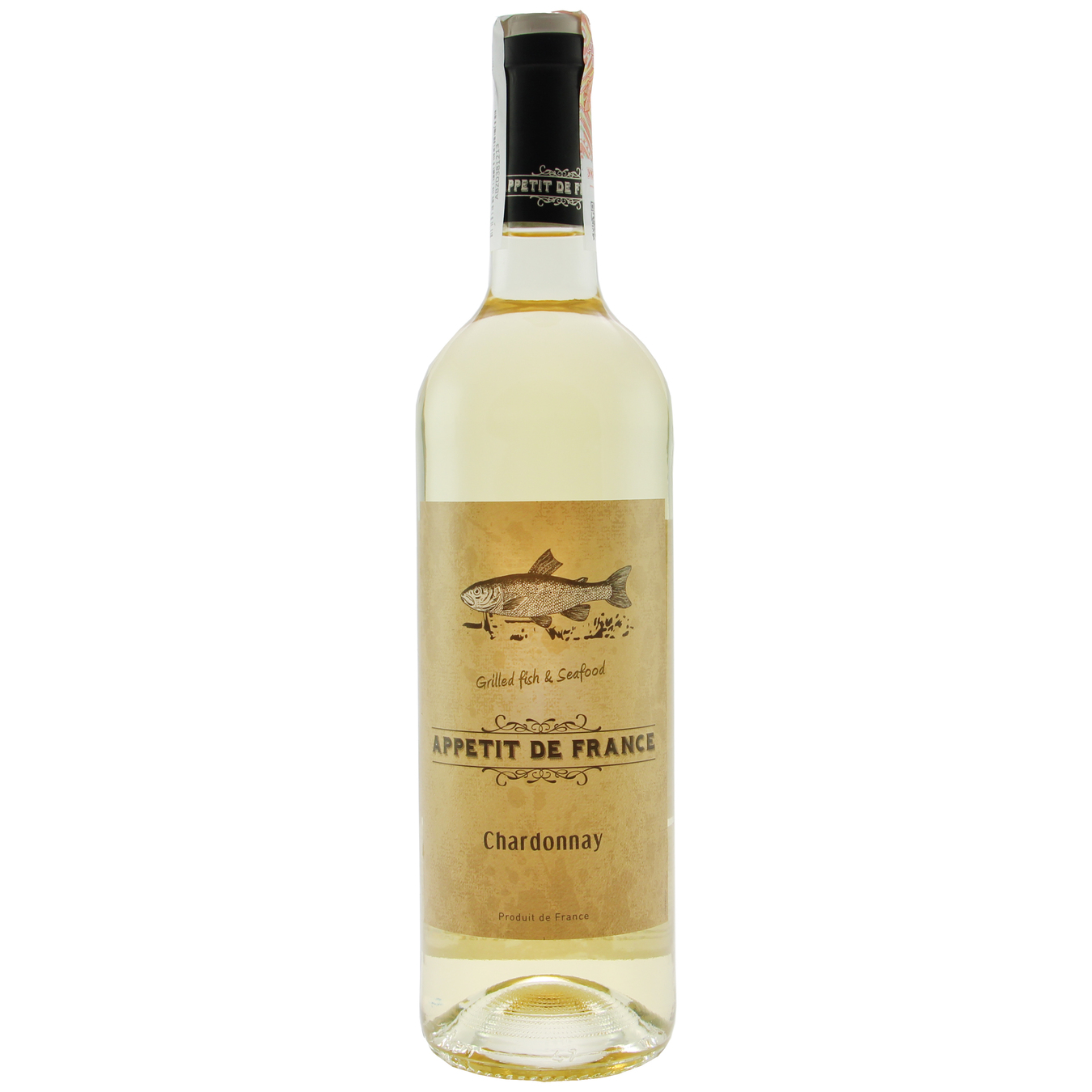 Вино Appetit De France Chardonnay біле сухе 12,5% 0,75л