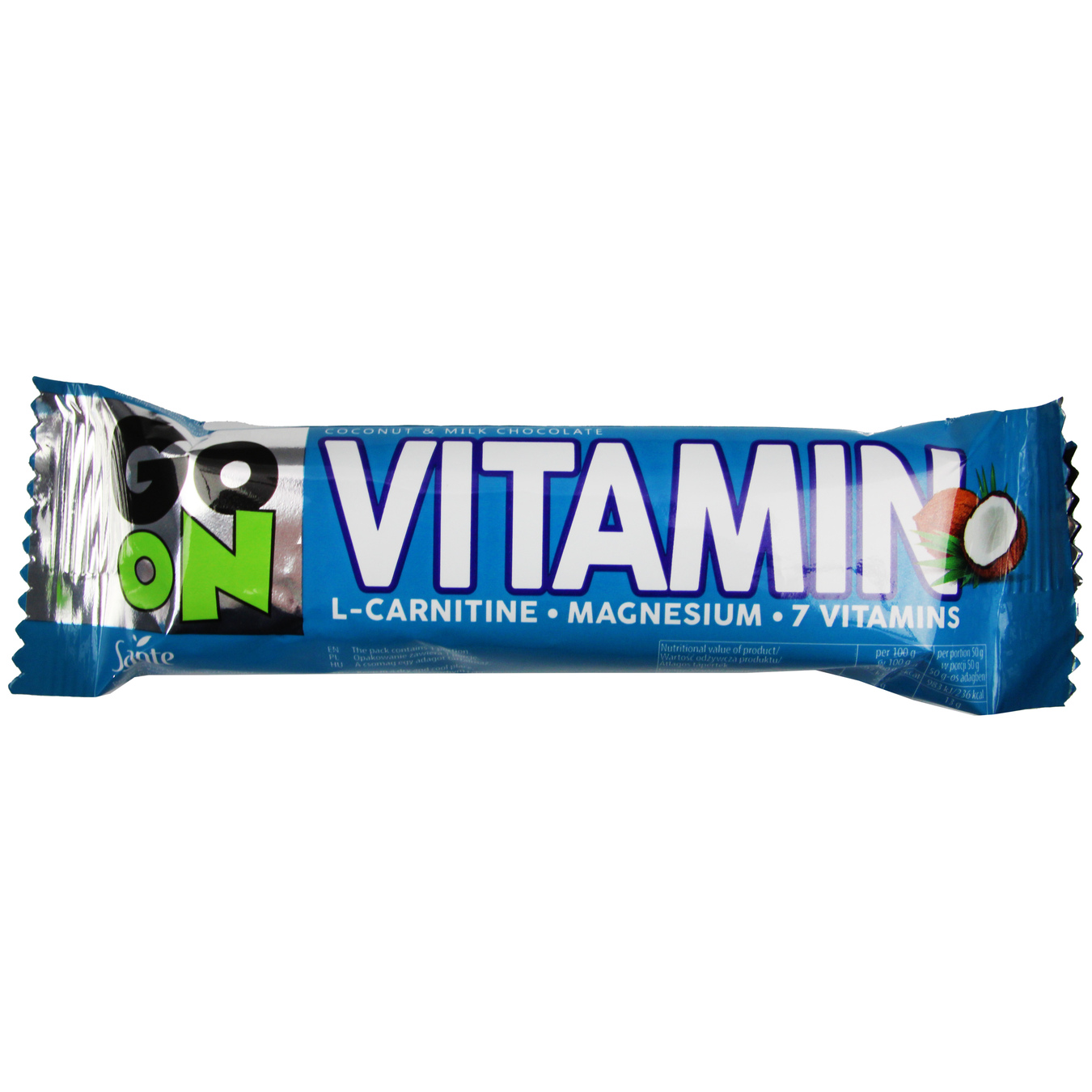 Go On With Coconut And Milk Chocolate Protein Bar 50g