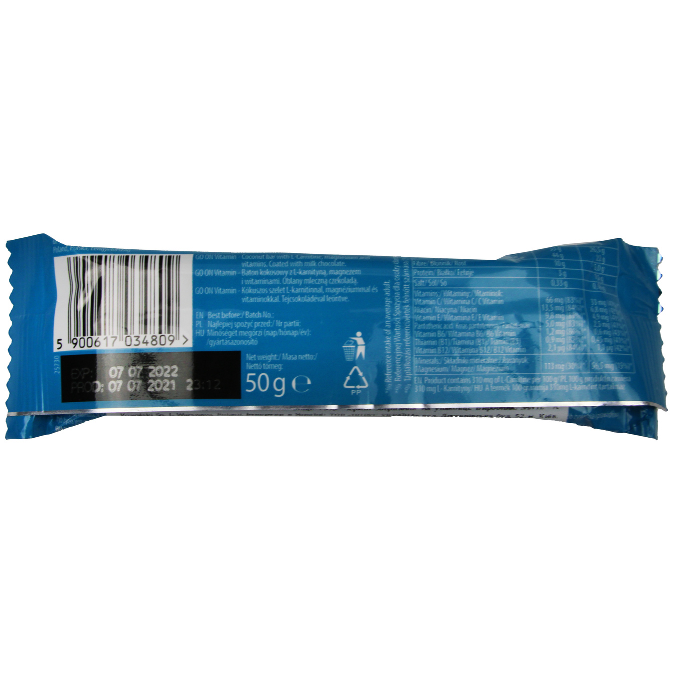 Go On With Coconut And Milk Chocolate Protein Bar 50g 2