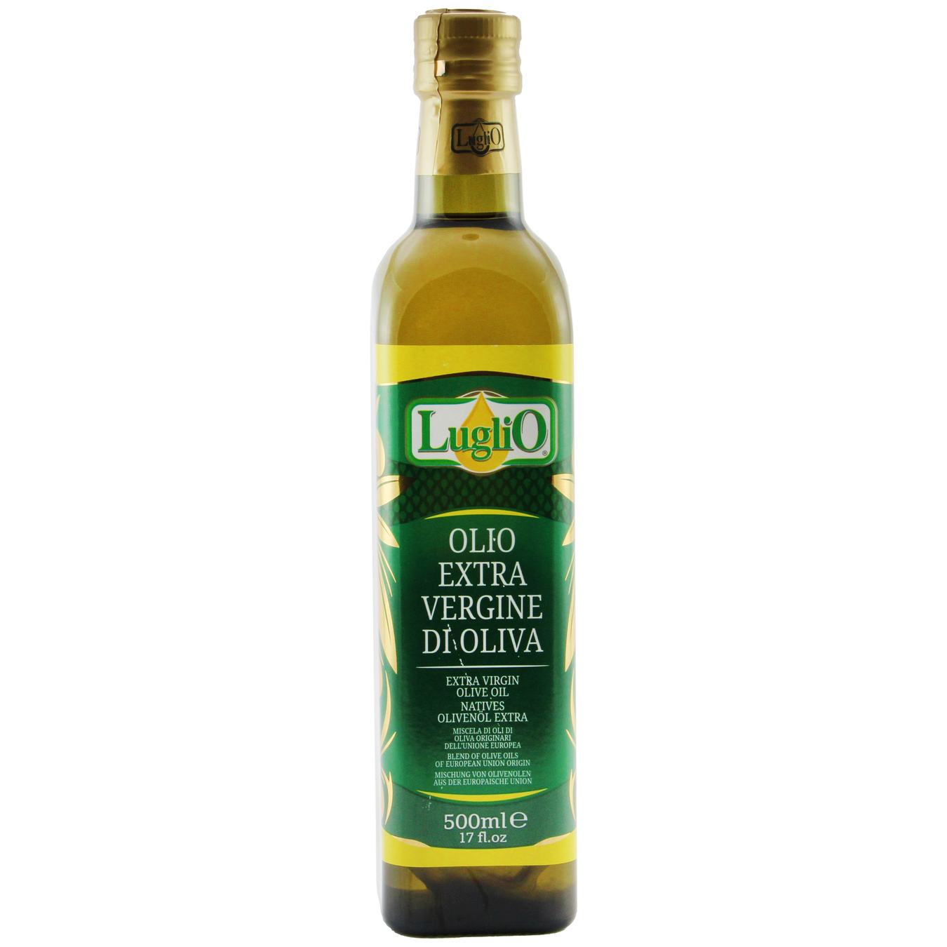 Luglio Extra Virgin Unrefined Olive Oil 500ml glass bottle