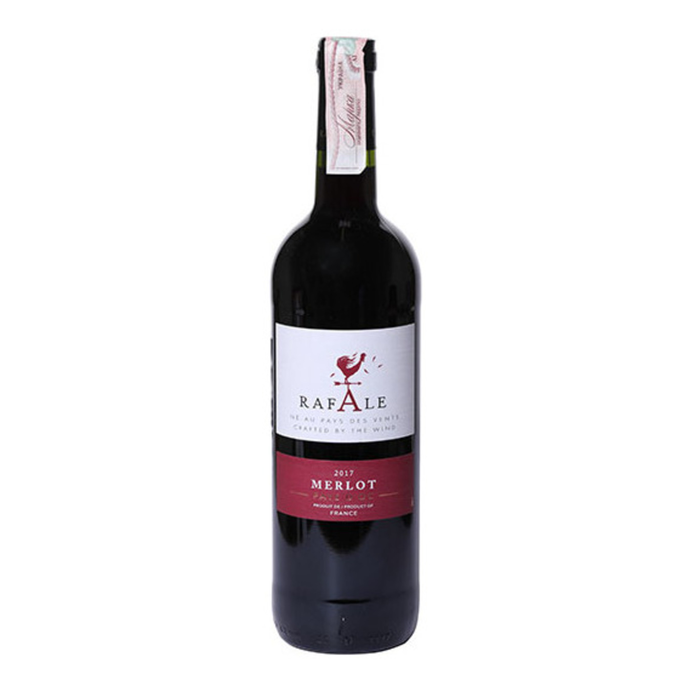 Вино Rafale Merlot Pays D'OC красное полусухое 13.5% 0,75л