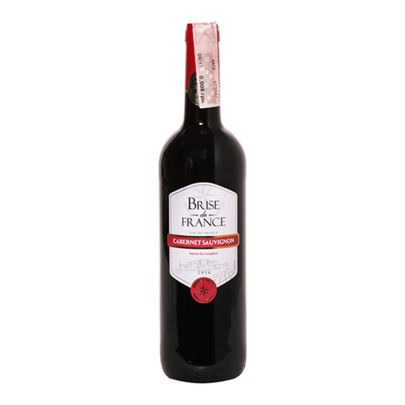 Вино Brise de France Cabernet Sauvignon красное сухое 12,5% 0,75л
