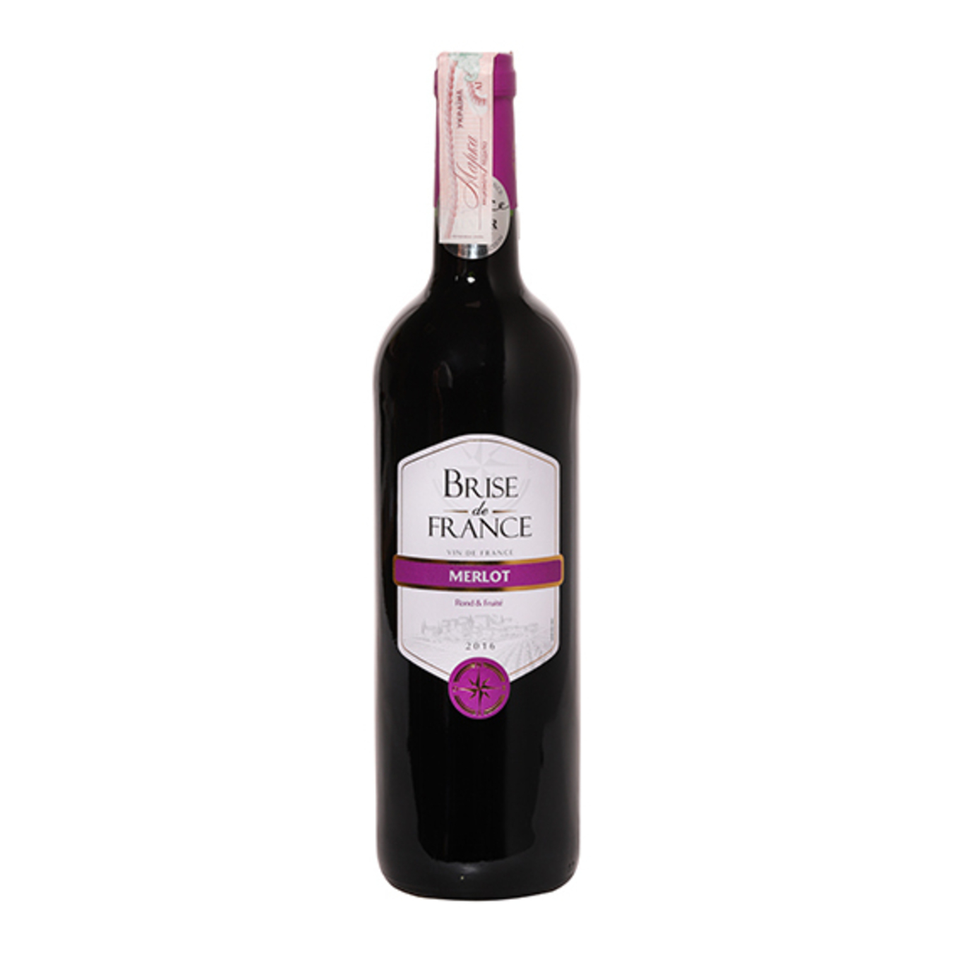 Вино Brise de France Merlot красное сухое 13% 0,75л