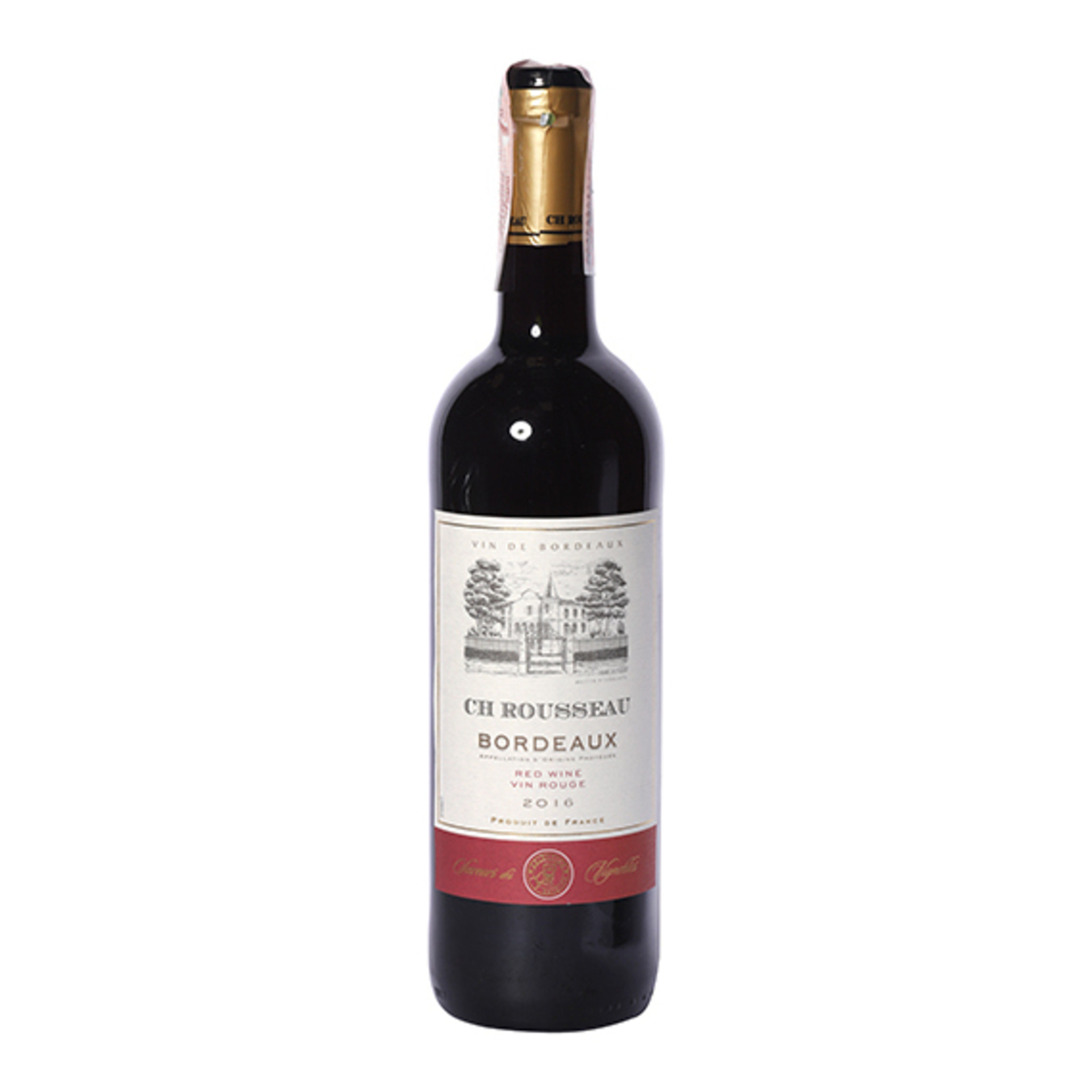 Вино CH Rousseau Rouge Sec Bordeaux красное сухое 12,5% 0,75л